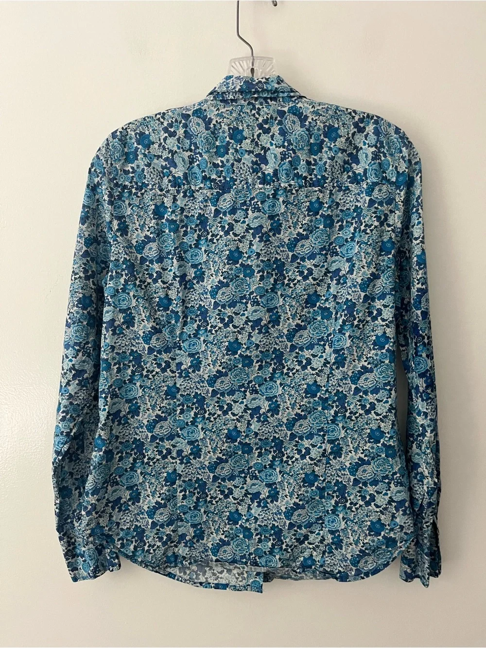 J Crew Liberty Of London Slim Perfect Shirt Elysian Day Blue Floral 6 Cotton